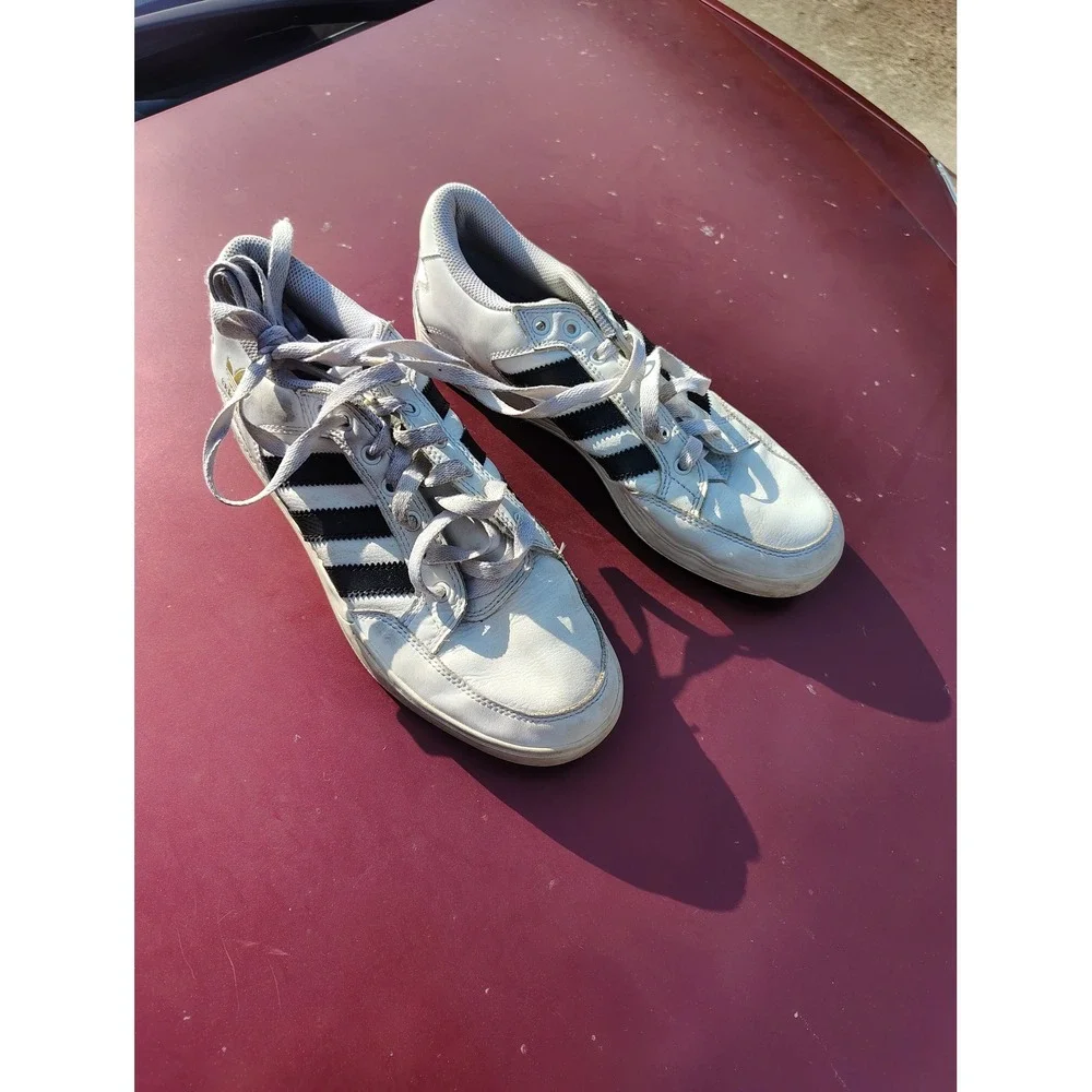 Adidas Entrap White Black Gold Low Top Sneakers Mens 7.5 FW5136